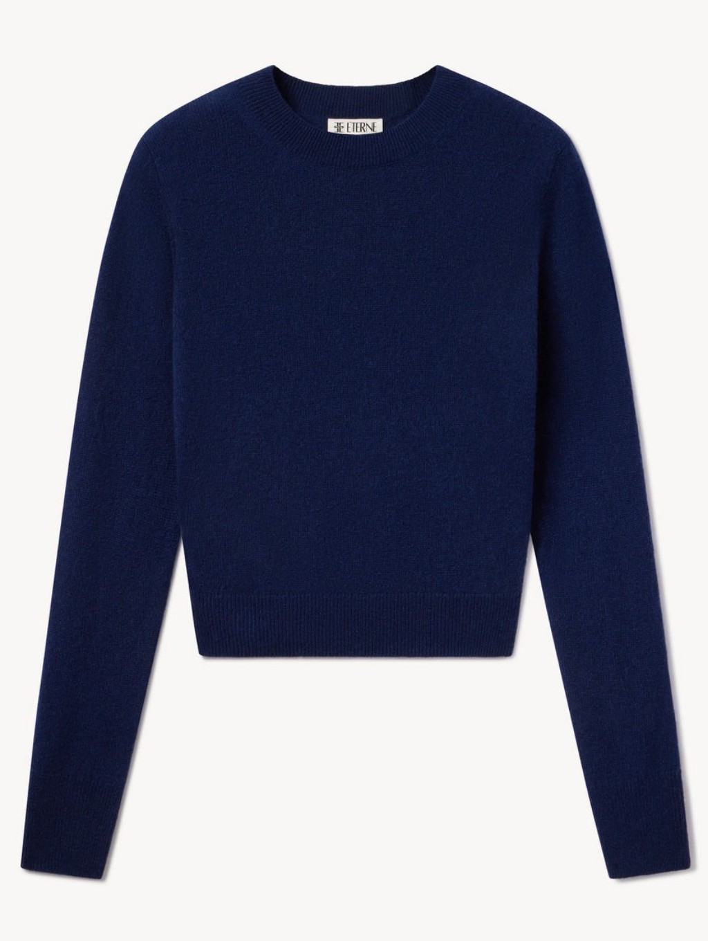 Eterne 100% Cashmere Francis Sweater, Xs/Small, Navy, Crewneck, Long Sleeve